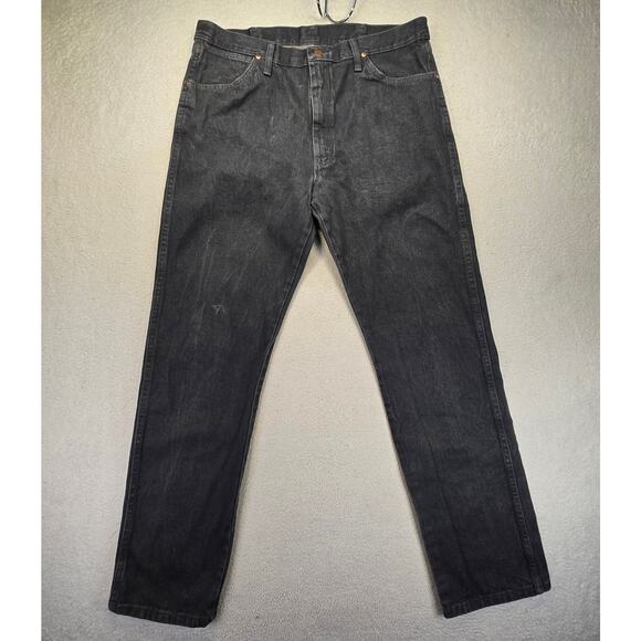 Wrangler 13mwz Cowboy Cut Original Fit Jeans Mens 36x34 Black Western Work Wear - Picture 1 of 12